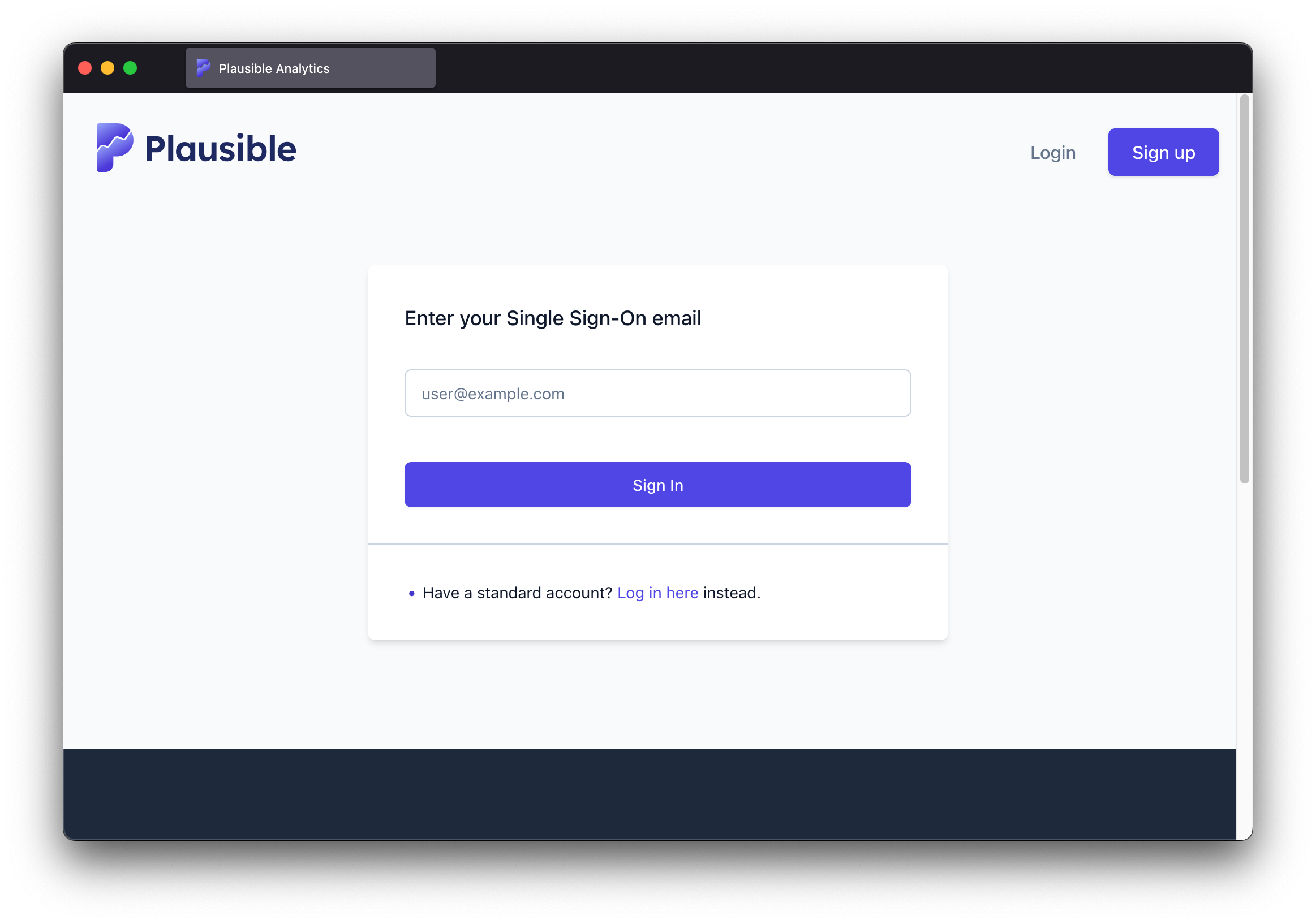 SSO Login Form