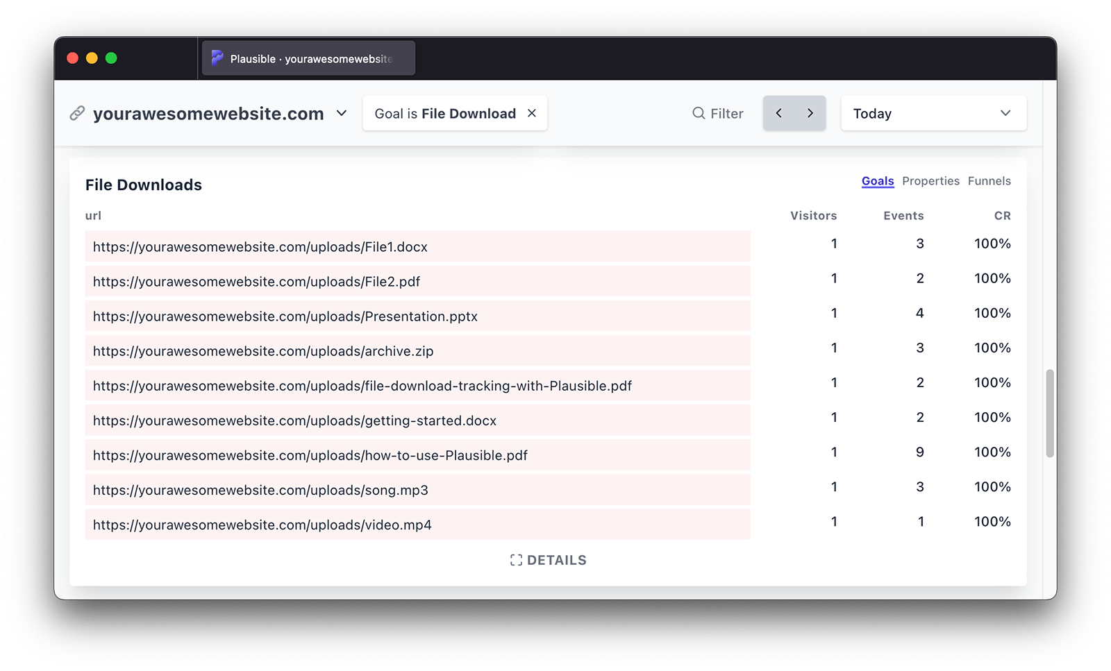 Track file downloads