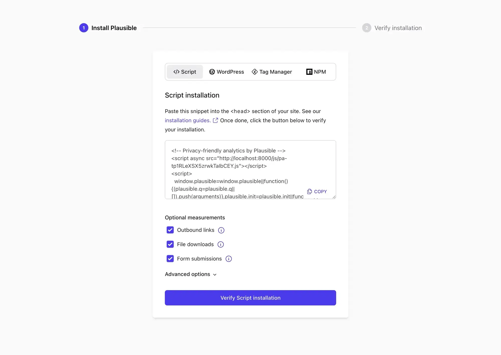Add script extensions and verify your installation