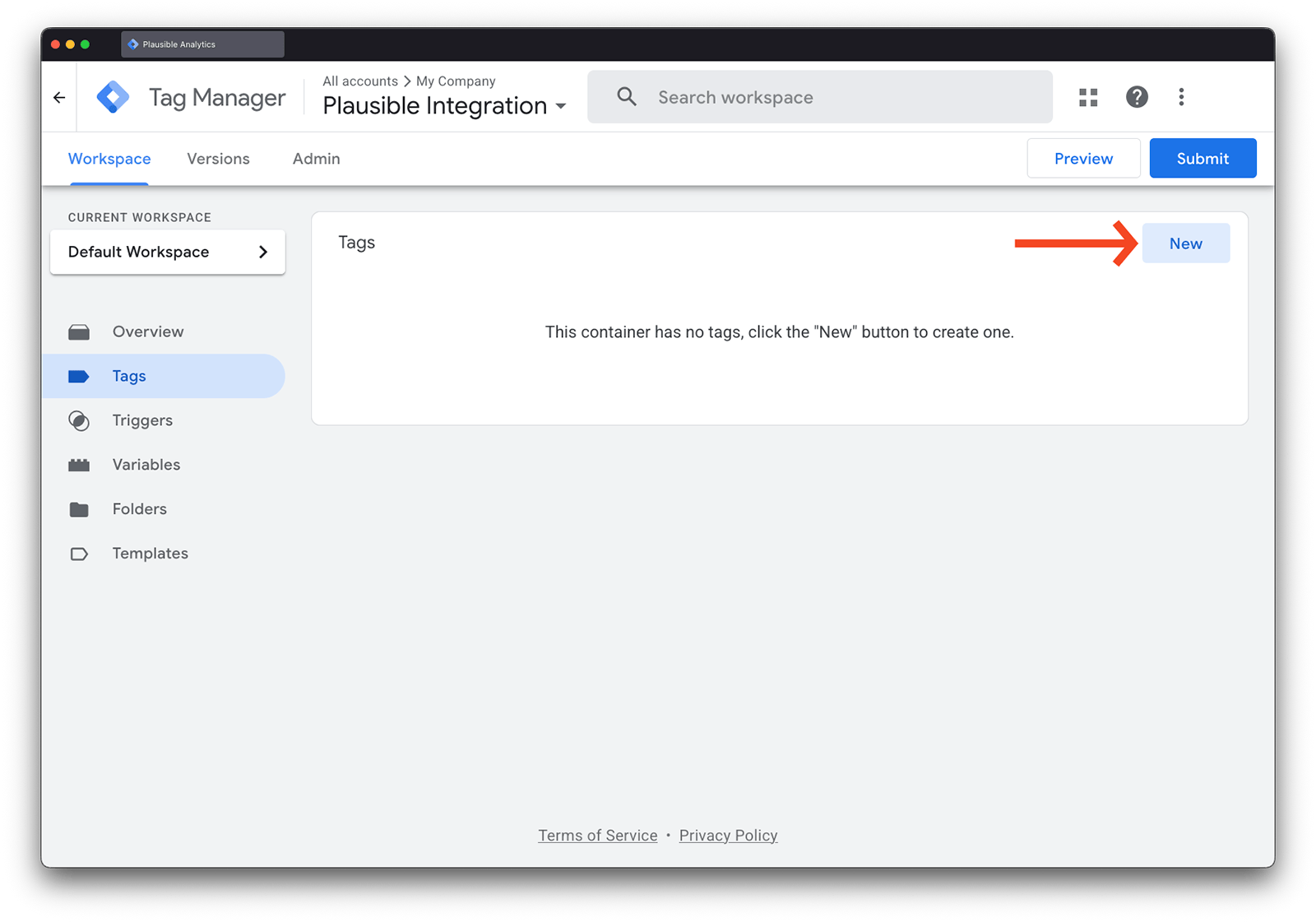 Plausible GTM Template New Tag